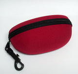 Hard Zipper Red Sunglasses Case with Hanger