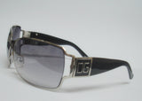 Women's Sunglasses Black Silver Frame Smoke Lens DG-S001