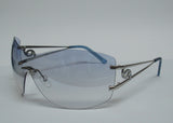 Women's Sunglasses Metal Frame Blue Gradient Lens SM-2164