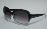 Women's Sunglasses Black and clear Frame Smoke Lens BR-7087