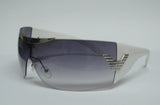 Women's Sunglasses Wraparound White Frame Smoke Lens SM-2172