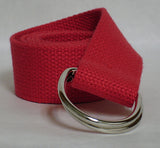 Red D-ring Web Golf Belt