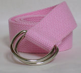 Pink D-ring Web Golf Belt