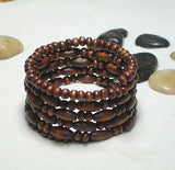 Wooden spiral bracelet