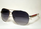 Men's Sunglasses Aviator Silver Metal Rim Smoke Lens 2801PA