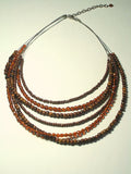 wooden beads natural necklace