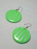 Bohemian green round earrings