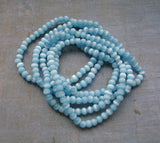 6 strings aqua blue bracelet