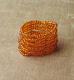 Multiple strings orange bracelet