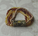 Brown aztec bracelet mixed tones