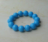 Blue large beads bracelet