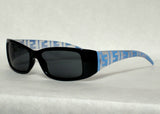 Women's Sunglasses Black silver and blue S7230