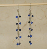 Blue Dangling fashion beads earrings