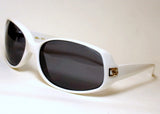 Women's Sunglasses white frame smoke lens DG2514