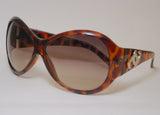 Women's Sunglasses Tortoise Round Frame Amber Lens DG2555