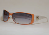 Women's Sunglasses White orange frame smoke lens DG7145