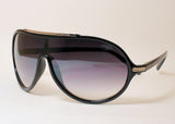 Men's Sunglasses Aviator Black frame smoke lens P7254
