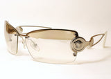 Women's Sunglasses Silver Metal Frame Tinted Lens M1898