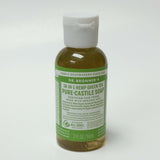 Green Tea Pure Castile Liquid Soap 2 oz with Organic Oils 18 in 1 Hemp by Dr Bronners