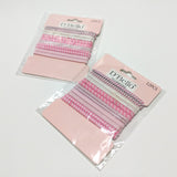 Elastic Ponytail Hair Ties 12 Pcs Ponytailers Pink White Shades Shimmer Lot of 2