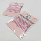 Elastic Ponytail Hair Ties 12 Pcs Ponytailers Pink White Shades Shimmer Lot of 2