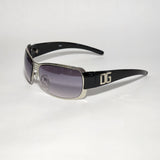 Fashion Sunglasses Black and Silver Frame Gradient Lens DG7119