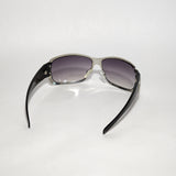 Fashion Sunglasses Black and Silver Frame Gradient Lens DG7119