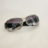 Fashion Sunglasses Black and Silver Frame Gradient Lens DG7119