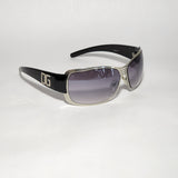 Fashion Sunglasses Black and Silver Frame Gradient Lens DG7119