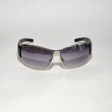 Fashion Sunglasses Black and Silver Frame Gradient Lens DG7119