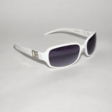 Fashion Sunglasses White Frame Smoke Lens DG26104