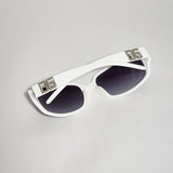 Fashion Sunglasses White Frame Smoke Lens DG26104