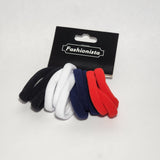 Hair Ties Elastic Seamless Band Ponytailers Black Navy Blue Red White 12pcs