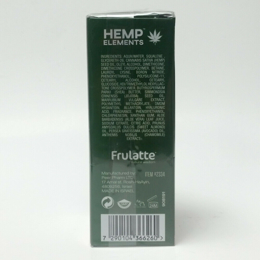 Frulatte Hemp Elements Hydra Boost Serum 1 oz with Hyaluronic Acid All Skin Types