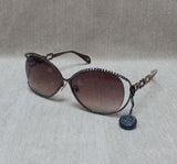 Jimmy Crystal Sunglasses with Mocca & Light Colorado Topaz Crystals GL806