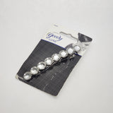 Goody Luxe Elegant Round Crystals Teardrop Barrette Silver 1-Pc Pack