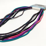 Goody Ouchless Elastic Headband 7 PCS Bright Aqua Blue Purple Coral and Black