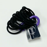 Goody Ouchless Hair Ties Elastic Ponytail Black 15 PCS & Purple Key Holder