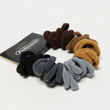 Hair Ties Elastic Ponytail Holder 36Pcs Brown Beige Gray Black Mini Ponytailers