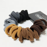 Hair Ties Elastic Ponytail Holder 36Pcs Brown Beige Gray Black Mini Ponytailers