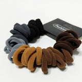 Hair Ties Elastic Ponytail Holder 36Pcs Brown Beige Gray Black Mini Ponytailers