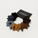 Hair Ties Elastic Ponytail Holder 36Pcs Brown Beige Gray Black Mini Ponytailers