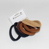 Hair Ties Elastic Ponytail Holder Bands 8-Pack Seamless Brown beige Tones