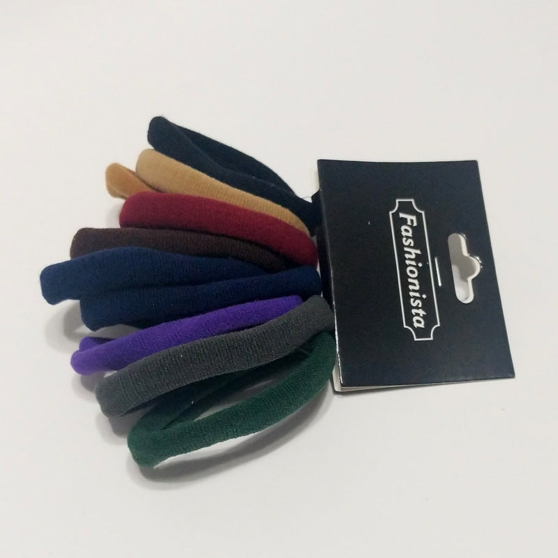 Hair Ties Elastic Ponytail Holder Seamless Multicolor 10 PCS Black Nude Gray #10