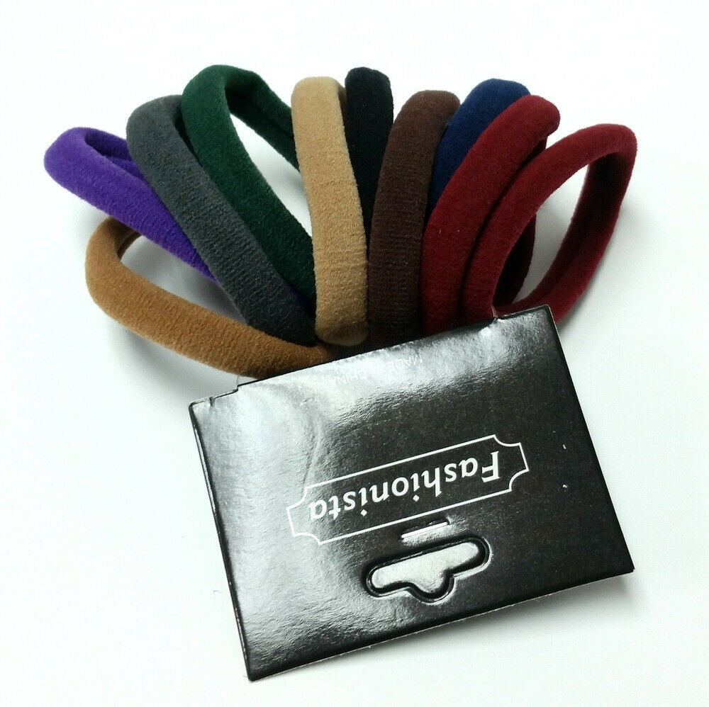 Hair Ties Elastic Ponytail Holder Seamless Multicolor 10 PCS Black Nude Gray #7