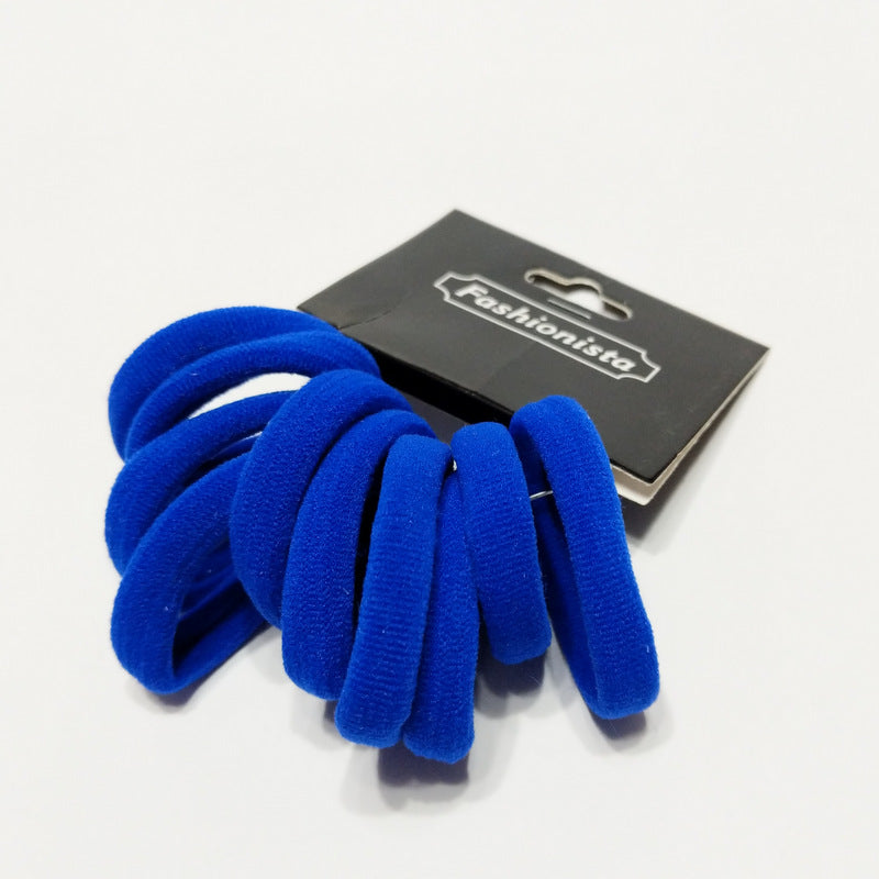 Hair Ties Elastic Seamless Band Ponytailers 10 Pcs Royal Blue School Ponytail tie