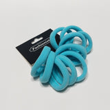 Hair Ties Elastic Seamless Band Ponytailers 10 Pcs Turquoise Blue Ponytail tie