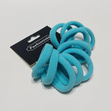 Hair Ties Elastic Seamless Band Ponytailers 10 Pcs Turquoise Blue Ponytail tie