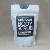 Home & Body Beauty Pouch Charcoal Body Scrub 25 oz Lavender Essential Oil