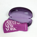 Jimmy Crystal Sunglasses Case with Microfiber Cloth Purple Color